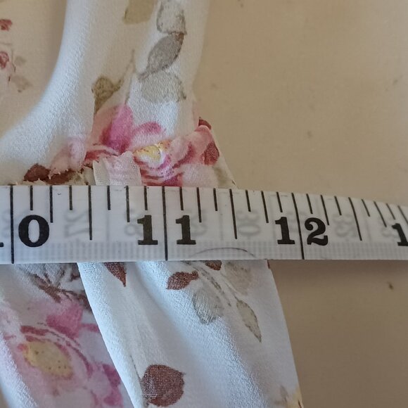 AUW - As U Wish - Floral Midi Dress – Women’s S, Pink Spaghetti Strap Tie-Front - Picture 9 of 13